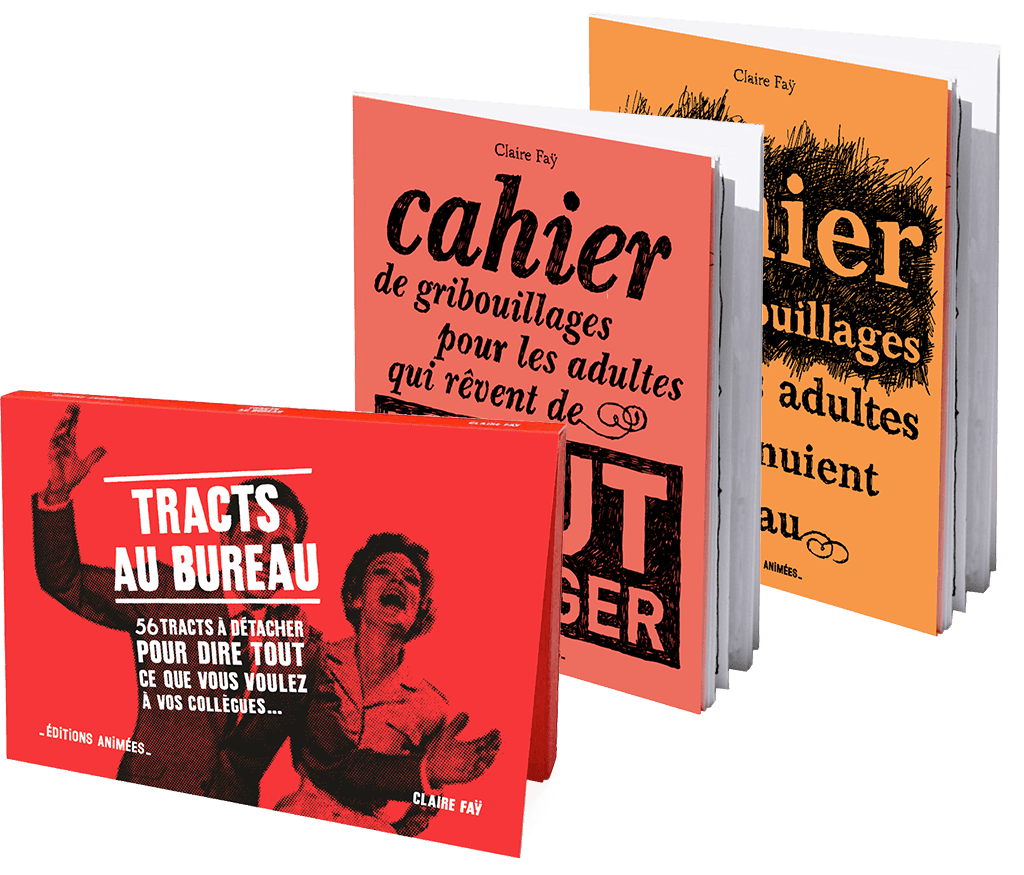 Coffret Bureau - Spécialement conçu pour les adultes | BlinkBook, ensemble de trois cahiers humoristiques pour décompresser au travail.